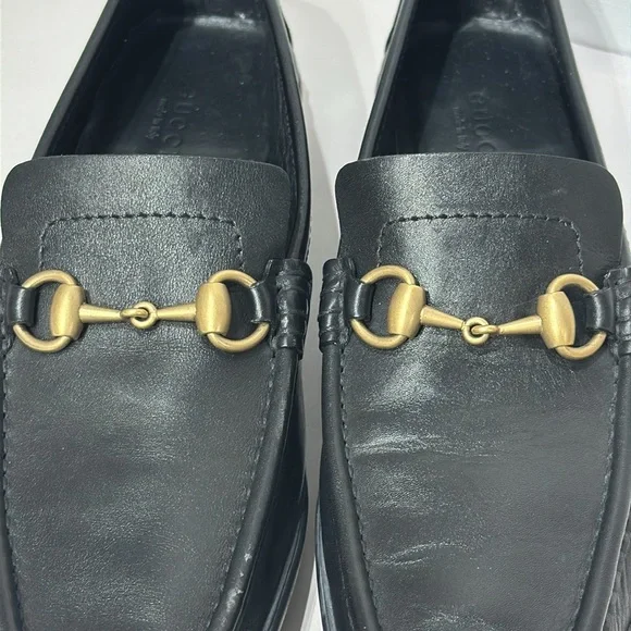 Gucci Horsebit Accent Leather Moccasins - Picture 12 of 13